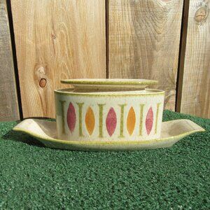 Rare Vintage Red Wing Pottery PEPE Gravy Boat Dish